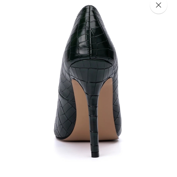 Brand New Never Worn Torgeis Daisy Pumps Dark Green Size 8 - Picture 12 of 14